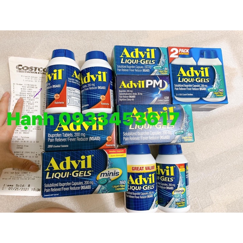 Thuốc Advil màu đỏ có tác dụng phụ gì không?
