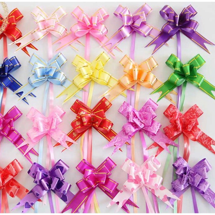 Set 100 nơ rút ruy băng gói quà kích thước 1,2cm, kho giá sỉ | Shopee ...