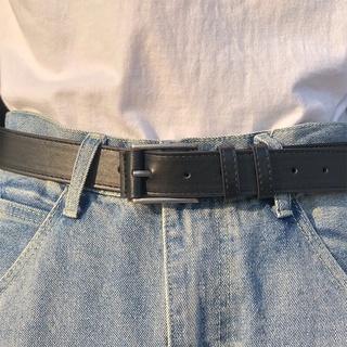 Thắt lưng unisex phong cách ulzzang Hàn Quốc, dây nịt lưng khóa kim bản 3cm da PU cho nam nữ TL90