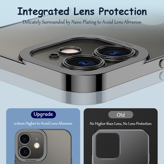Ốp Điện Thoại Viền Mạ Điện Cho iPhone 13 12 11 Pro 13 ProMax 12 Pro Ốp Lưng TPU Trong Suốt Mềm T08