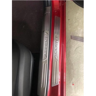 Ốp bậc cửa, nẹp bước chân trong, ngoài xe Hyundai Accent 2018 - 2021, 2022, 2023, inox cao cấp, sáng bóng