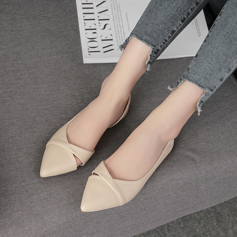 Size Lớn (31-46) Giày Đế Bằng Nữ Mũi Nhọn Phiên Bản Hàn Quốc Tất Cả Trận Đấu Giày Đơn Đế Mềm Thoải Mái Chống Trơn Trượt Phụ Nữ Mang Thai Giày Đậu Hà Lan Size Lớn 46 45 44 43 Nhân Viên Văn Phòng Thoải Mái Si