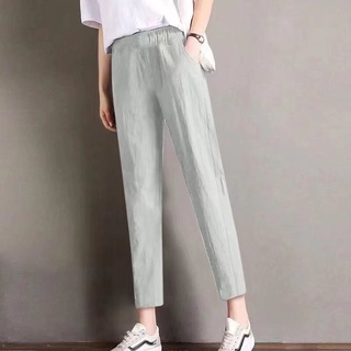Vải Lanh Cotton Mùa Hè 2022 Cao Cấp Ôm Hơn Nhìn Mỏng Đến Mắt Cá Chân Quần Nữ Rời Phù Hợp Với Hợp Thời Trang Thường Ngày Skinny Quần