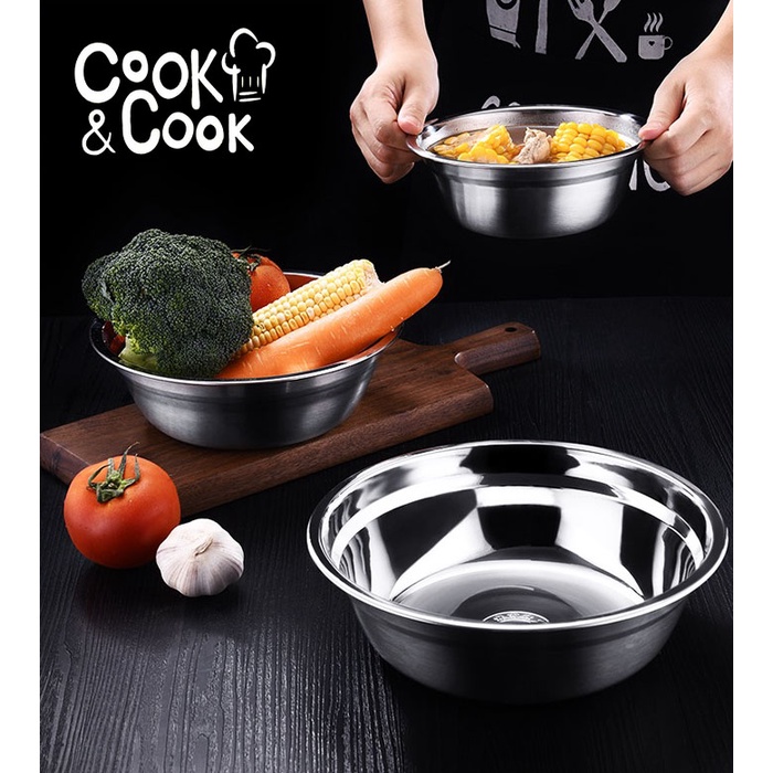 Thau inox 304 nhỏ mini tô đựng canh rau củ thực phẩm sâu lòng sáng bóng ...