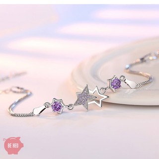 Lắc tay ngôi sao  BHLT04 tím/ trắng