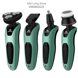 Máy Cạo Râu , Máy Cạo Râu Đa Năng 3 Lưỡi Xoay Cao Cấp SHAVER 9D Cạo Khô Không Rát