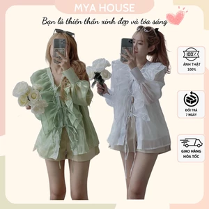 Áo bèo form dài 2 màu phong cách tiểu thư