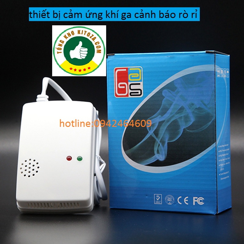 máy báo động rò rỉ gas, khí độc: chống cháy nổ và ngạt thở bằng cảm biến-bảo hành 12 tháng