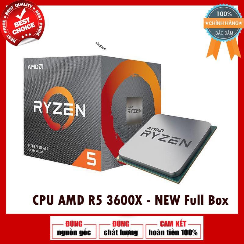 Bộ vi xử lý / CPU AMD Ryzen 5 3600X (3.8GHz turbo up to 4.4GHz, 6 nhân ...