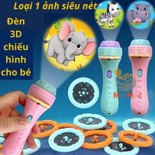Đồ Chơi Đèn Chiếu Hình Cho Bé 3D Có Nhiều Hình Động Vật Đáng Yêu An toàn Tiện dụng bé thích thú OKAMAS