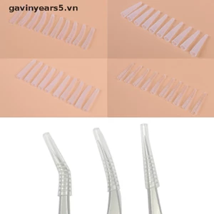 Set 10 nắp bọc đầu nhíp nối lông mi bảo vệ bằng silicone dẻo tiện lợi