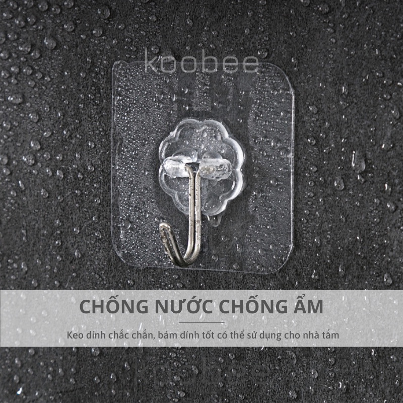 Combo 10 Móc Dán Tường Đa Năng Chịu Lực Chống Ẩm - Móc Treo Đồ Dán Tường KooBee (DC05)