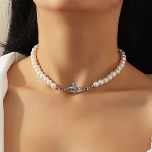 GODD Vàng Bạc Hành Tinh Vòng Cổ Kim Cương Ngọc Trai Hạt Pha Lê Kim Cương Giả Hành Tinh Vòng Cổ Cho Nữ Và Bé Gái Thời Trang Ch