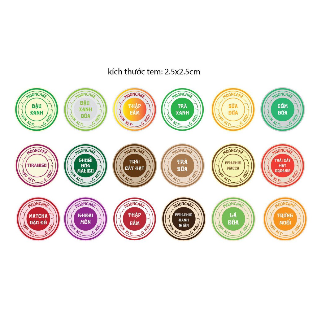 Tem nhân bánh trung thu - tem tròn - 40 tem/tờ | Shopee Việt Nam