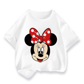 Áo Thun Chuột Mickey Minnie Cho Trẻ Em In Thường Ngày Họ Bộ Quần Áo Bé Trai
