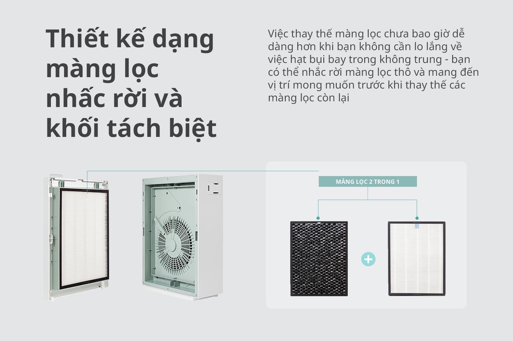 Máy lọc không khí Coway Cartridge (W) AP-1019C (W) - Thay màng lọc