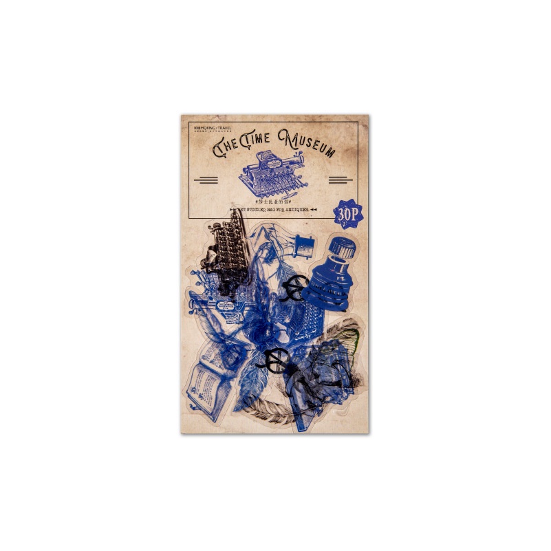 Sticker vintage dán sổ điện thoại set 30 miếng retro HD224-K59 trang trí sổ tay, bullet journal, scrapbook, nhật ký...