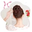 Búi tóc giả thời trang Trung Niên-Búi hoa không đính đá CAO CẤP Qiqishop