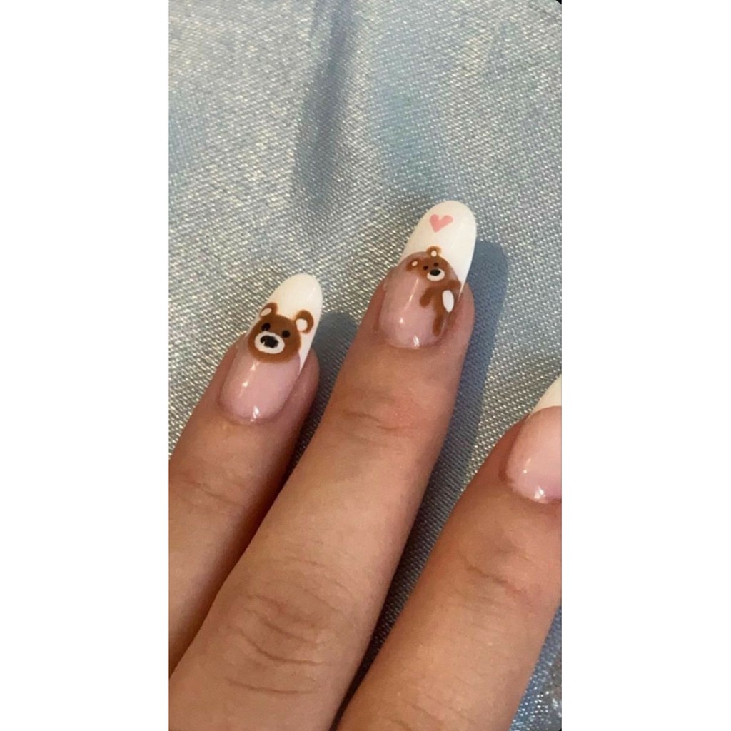 NAILBOX - Móng úp tiện lợi ( Đảm bảo giống hình, giá rẻ ) - Vẽ đầu móng mĩ  Xxx thêm gấu 🐻 dễ thương | Shopee Việt Nam