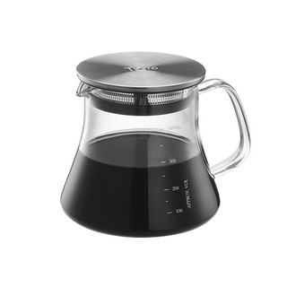 Volcano Bình pha cà phê thủy tinh chịu nhiệt Tiamo 400ml nắp inox