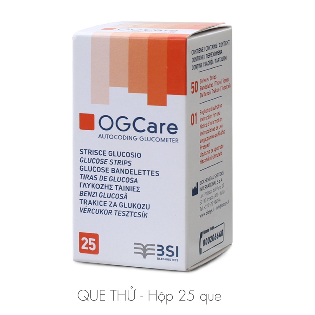 Ảnh Que thử đường huyết OGCARE hộp 25 que date xa chính hãng - MEDICAL 2