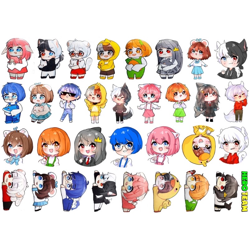 Sticker hero team 30-60 cái ép lụa khác nhau / hình dán hero team ...