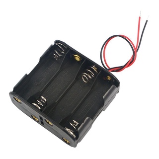 AUGUSTIN Hộp Đựng Pin An Toàn Chất Lượng Cao 12 Volt 12V Có Dây Chì 8 Pin AA Hộp Bảo Quản Pin Khe Cắm Kẹp Pin
