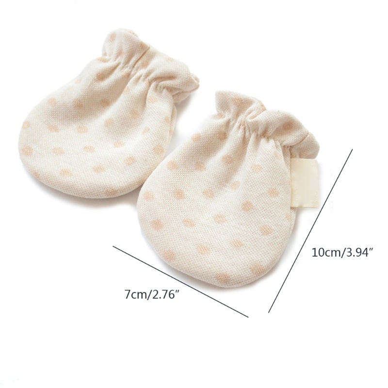 Dasbsug Bộ găng tay sơ sinh dễ thương 1 cặp 0-6 tháng tuổi Găng tay không trầy xước in hình đáng yêu