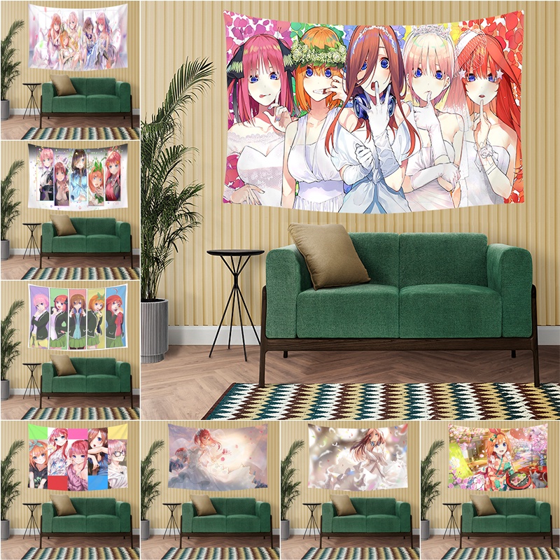 Thảm Treo Tường Trang Trí In Hình Nhân Vật Phim Hoạt Hình The Quintessential Quintuplets