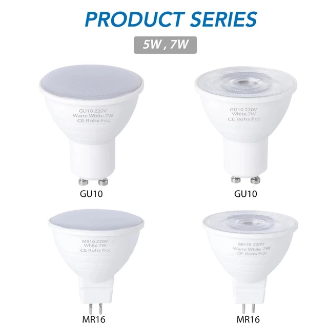 Bóng đèn rọi led e27 / bóng đèn gu10 led / bóng đèn rọi 5w e14 led 220v/ bóng đèn ngô mr16 7w lampada gu5.3 10 ampoule