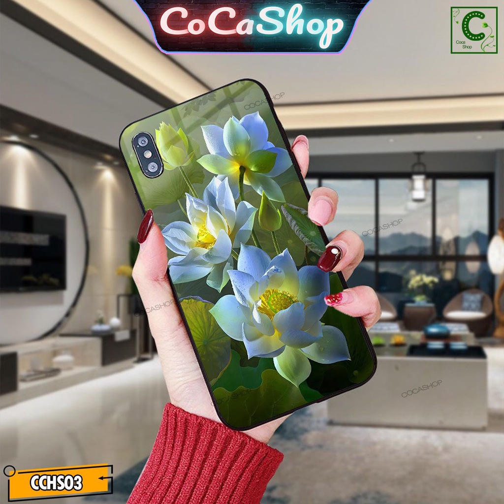 Ốp lưng iphone mặt kính in hình siêu đẹp  - Đóa sen trắng hoàn hảo  - 6/6plus/6s/6splus/7/7plus/8/8plus/x/.....
