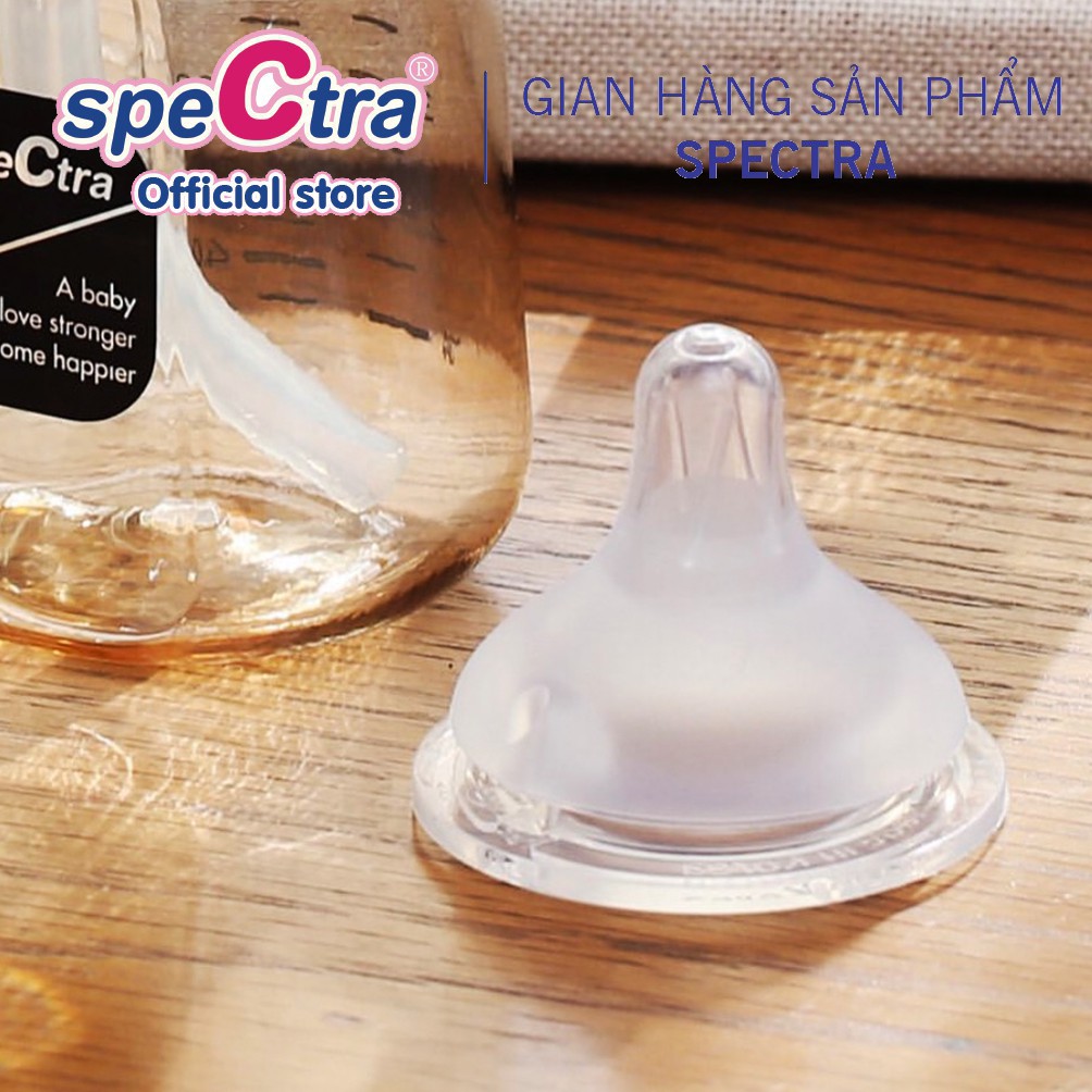 Ảnh Núm ti cổ rộng Spectra Chính Hãng Hàn Quốc Hộp 2 Cái (Size S/M/L/LL) 3