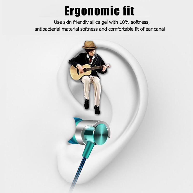 Tai Nghe In-Ear Dây Nylon Dài 1.2M / 3.5mm Âm Thanh Nổi K Tương Thích Với Điện Thoại Thông Dụng