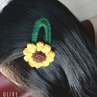 Kẹp tóc hoa hướng dương cho nữ và bé gái 6cm |Phụ kiện kẹp tóc mái thanh lịch |Shop Rô Handmade
