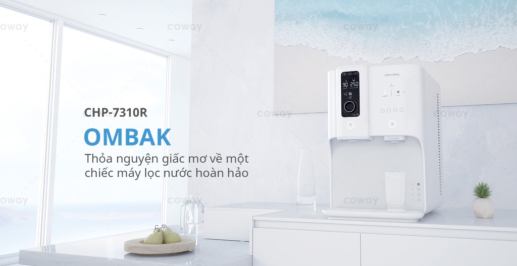 Máy lọc nước Coway Ombak CHP-7310R thiết kế sang trọng