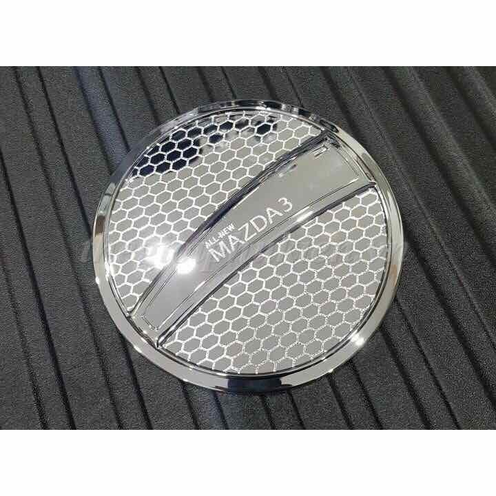 Ốp nắp bình xăng xe Mazda 3 đời 2016 -2025 mạ crom cao cấp, sáng bóng