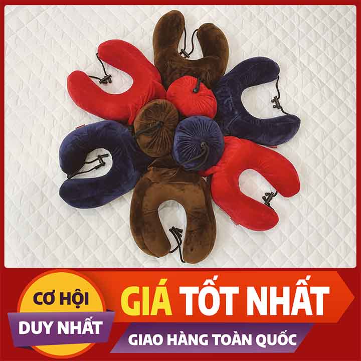 Gối chữ U cao su non cao cấp chính hãng TOPAZ đàn hồi cực tốt có vỏ đựng cho bạn cảm giác êm ái không đau mỏi cổ