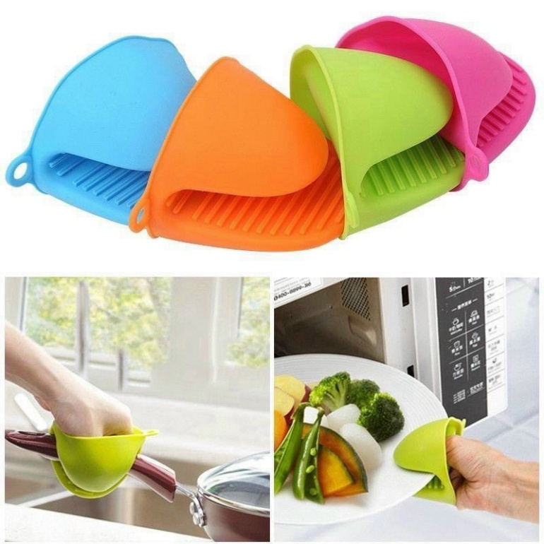Bao tay Nhấc Nồi Bằng Silicon màu ngẫu nhiên