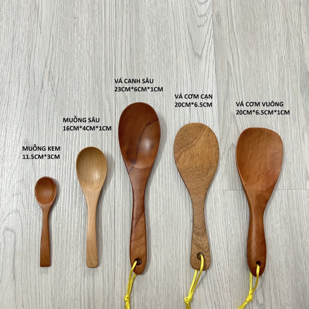 Muỗng Gỗ  16 * 4cm - Muỗng Múc Canh / Trà / Cà Phê Bằng Dành Cho Nhà Bếp