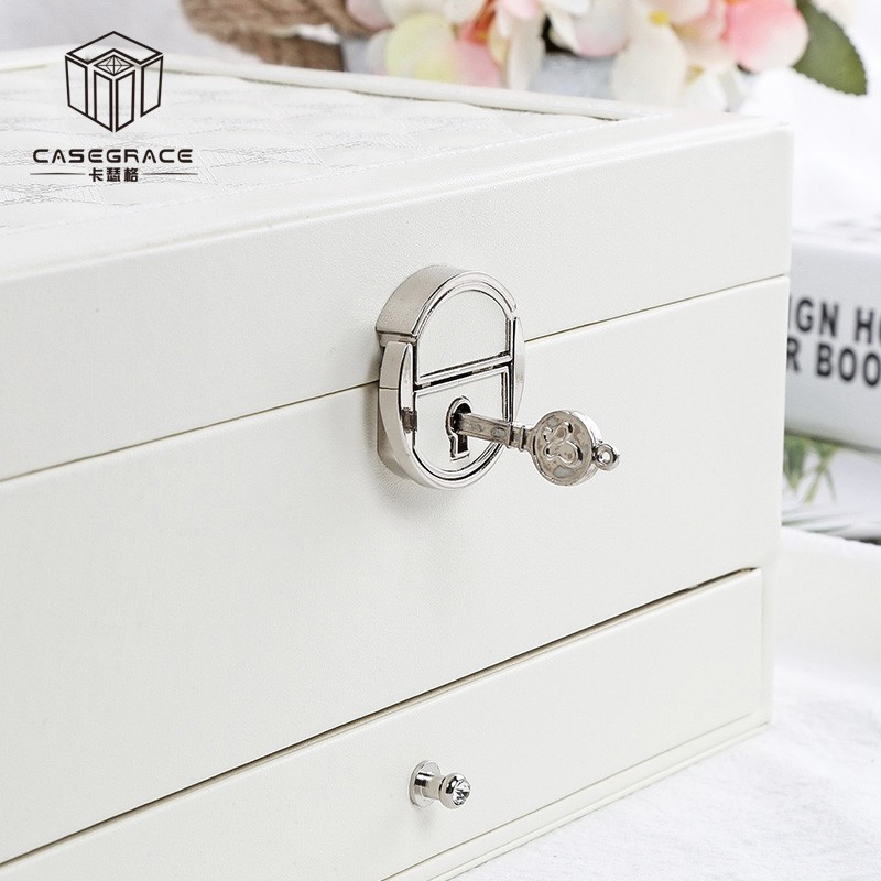 Hộp đựng đồ trang sức CASEGRACE nhiều ngăn bằng da PU cao cấp tiện dụng