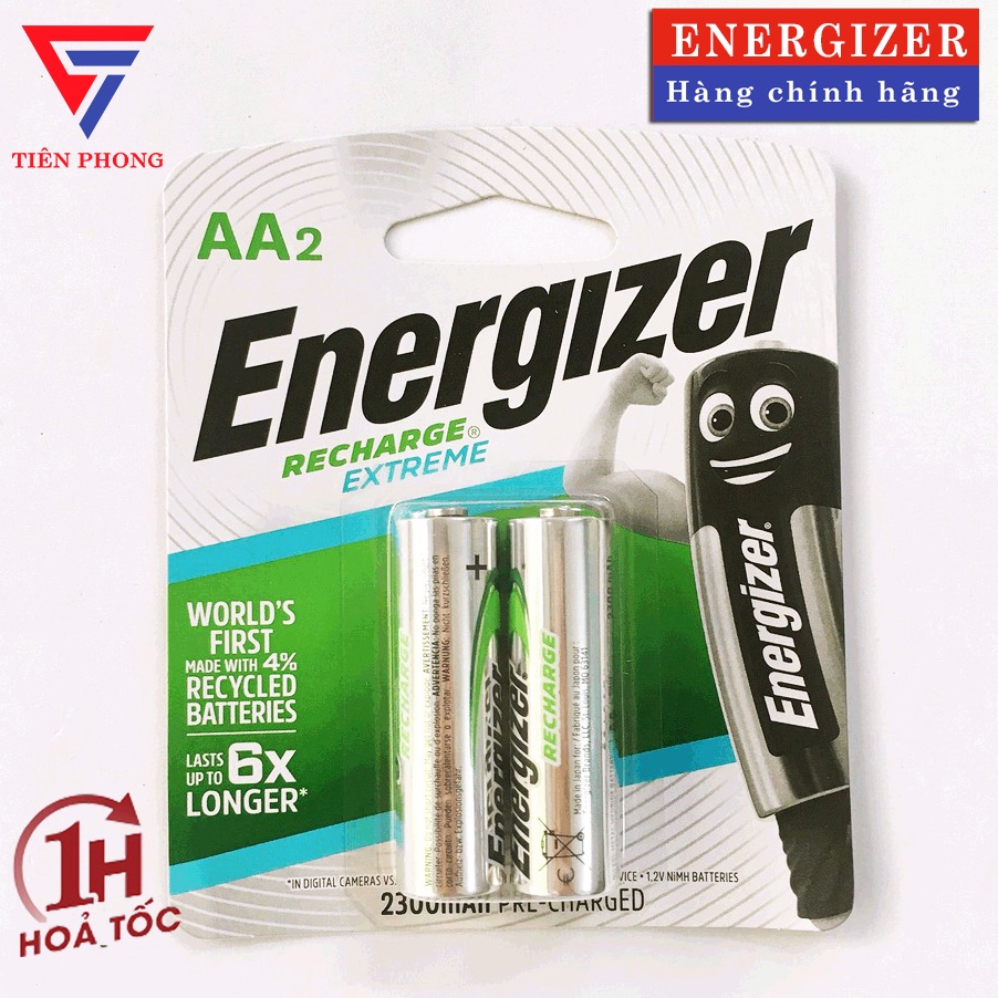 [CHÍNH HÃNG] Pin sạc AA (2A) 2300mah Energizer 1.2V - Vỉ 2 viên dung ...