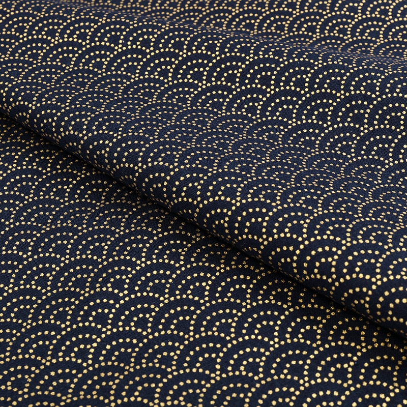 Vải cotton hải quân bằng nửa thước vải may Nhật Bản dành cho đồ thủ công Kimono DIY cho trẻ em 45x75cm / 50x145cm TJ1023