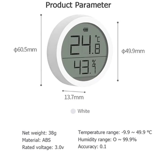 Nhiệt Kế Xiaomi Qingping Bluetooth Cảm Biến Nhiệt Độ Và Độ Ẩm Màn Hình Mực E-Link Phiên Bản Lite