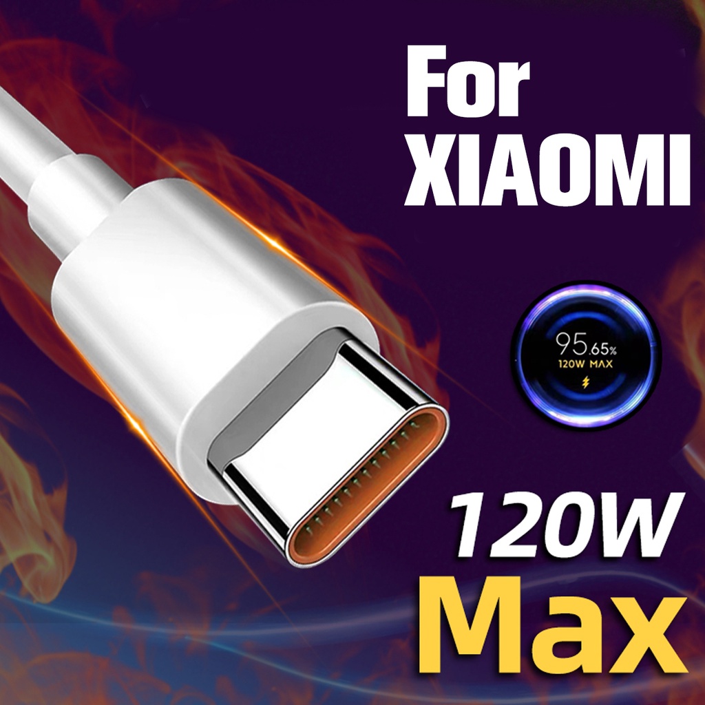 Ảnh Dây cáp sạc FONKEN sạc nhanh 120w 6a cho Xiaomi Mi 12 11 10 9 Redmi note 11 black shark 4 5 3