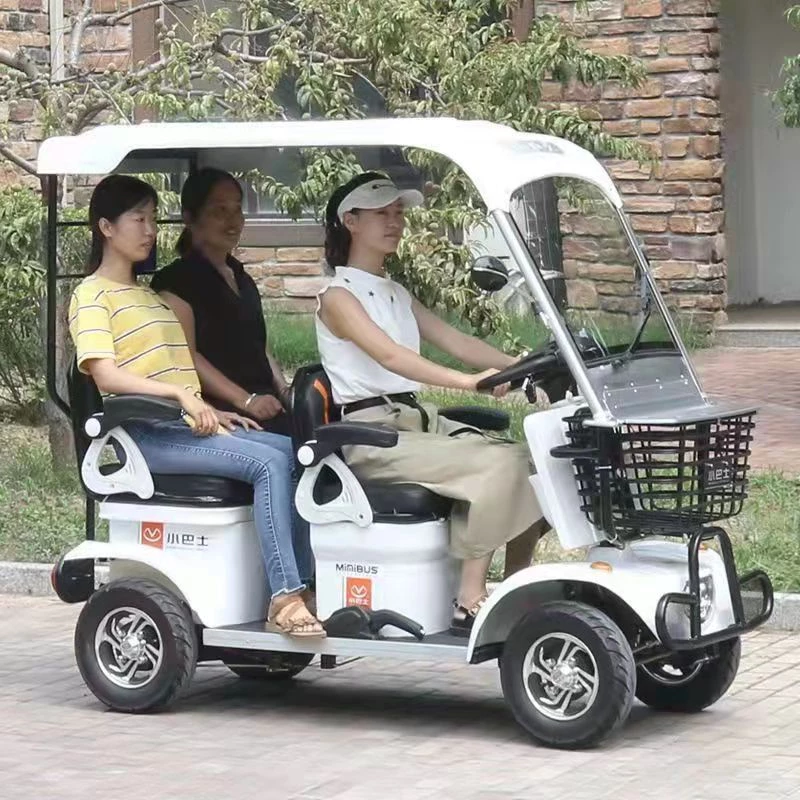 Xe điện 4 bánh mái che mini bus FUKO, Mẫu xe bus 2 hàng 2024,Thương hiệu nhật bản, động cơ 1200w