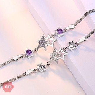 Lắc tay ngôi sao  BHLT04 tím/ trắng