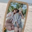 đầm kẻ 2 dây nơ lưng siêu xinh
