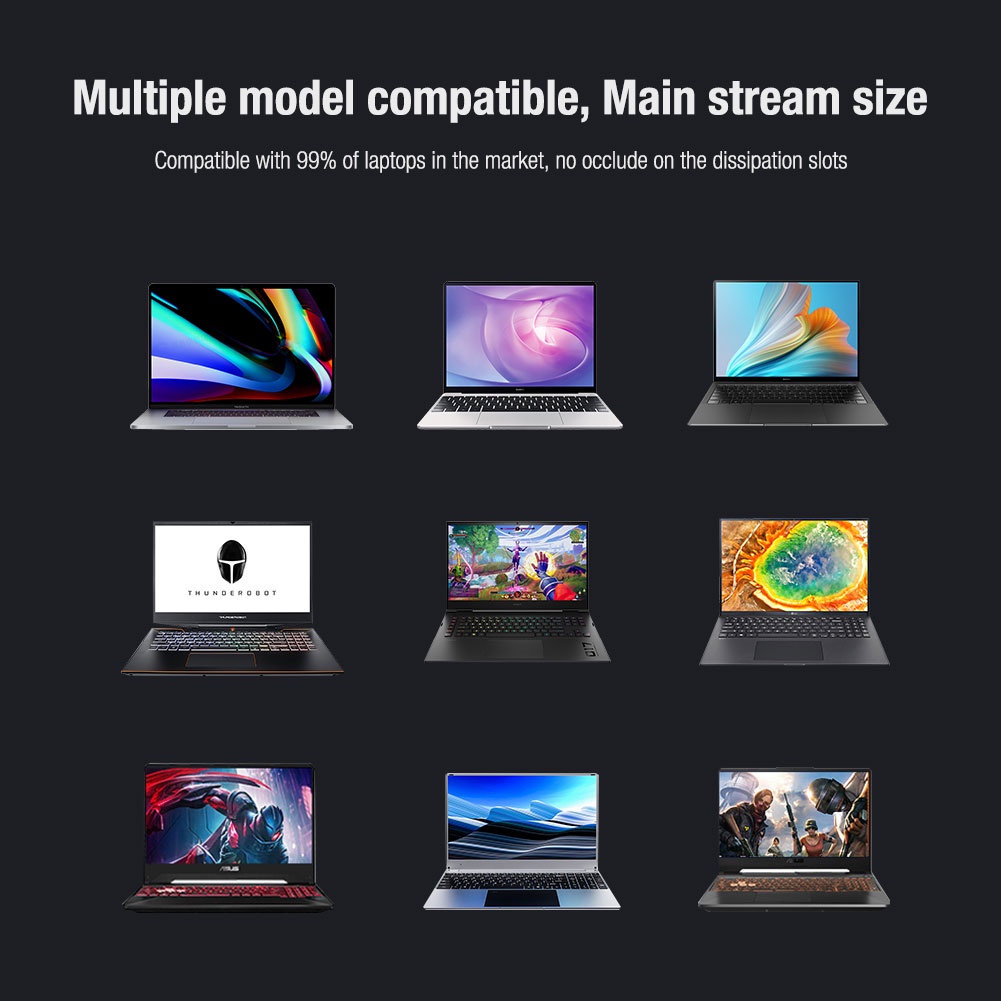 Mô tả Giá đỡ laptop 
NILLKIN sức mạnh tăng cường bằng hợp kim nhôm nhỏ gọn phù hợp với kích thước 14-17 inch - 9