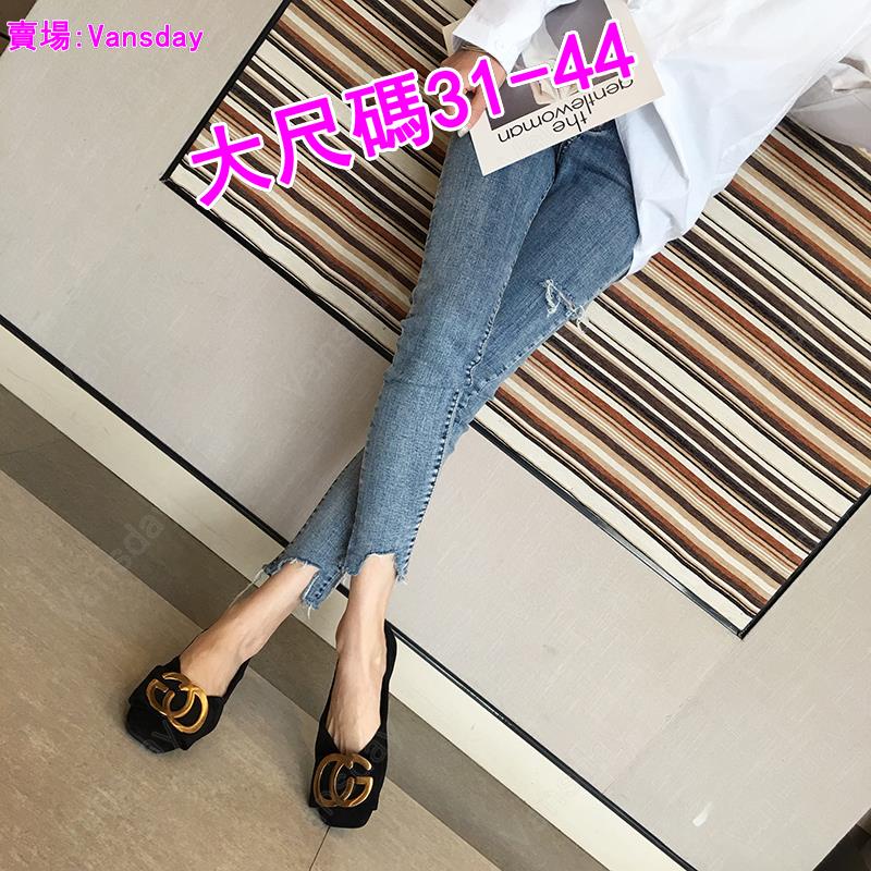 Plus Size Giày Nữ (31-44) Giày Đơn Nữ Mũi Vuông Đế Bằng Tất Cả Trận Đấu Giày Đậu Hà Lan Đen Muỗng Giày Size Lớn 44 43 42 41 Giày Nữ Size Nhỏ 31 32 33