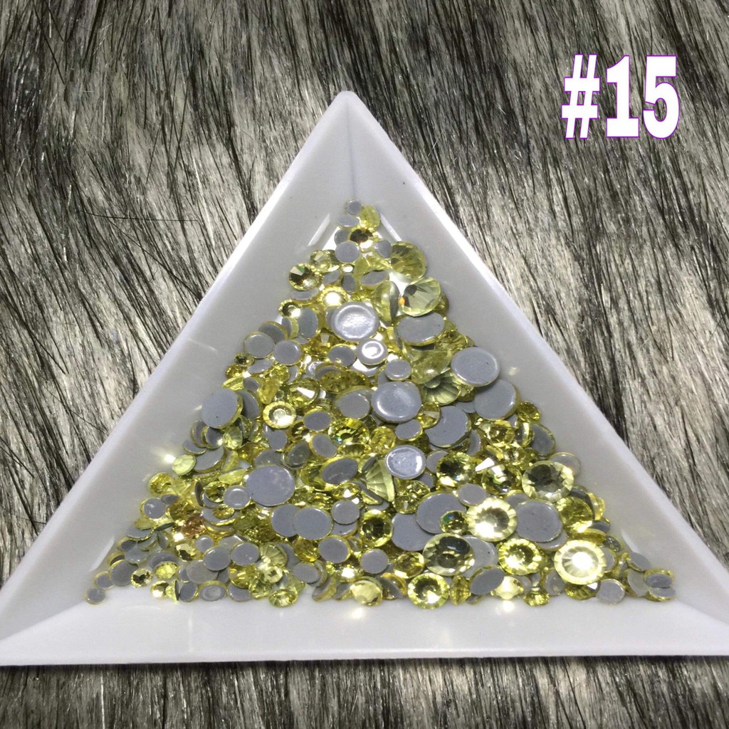 Đá Túi (1440 viên) SWAROVSKI Chân Lưới Đính Móng - Đá Nail Mix Size Siêu Bền Siêu Sáng Cam Kết Không Bong Chân